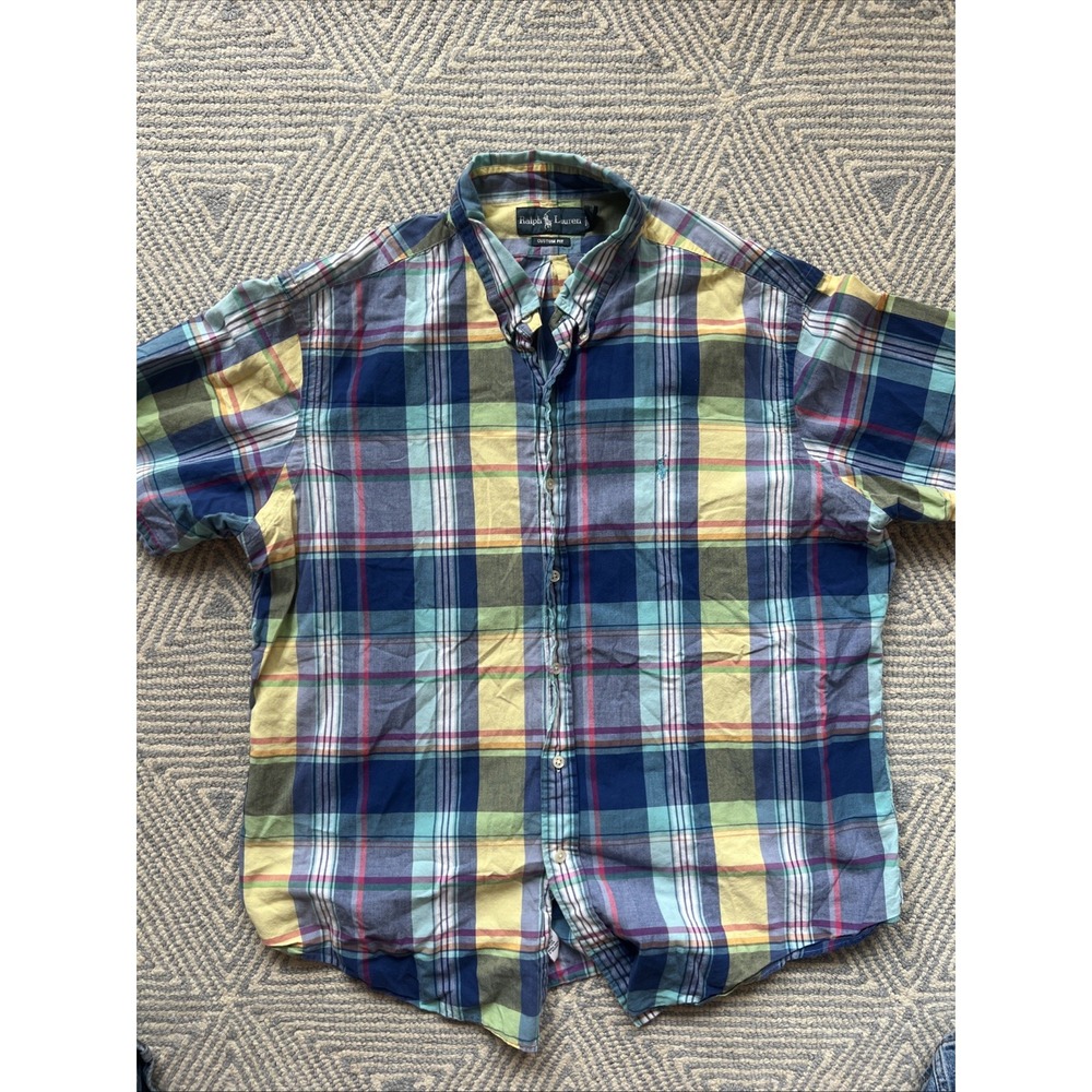 Ralph Lauren Short Sleeve Custom Fit‎ Button Shirt - Multicolor - XXL